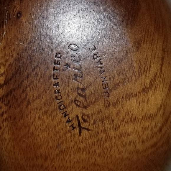 Vintage handcrafted wood trinket dish - Picture 2 of 2